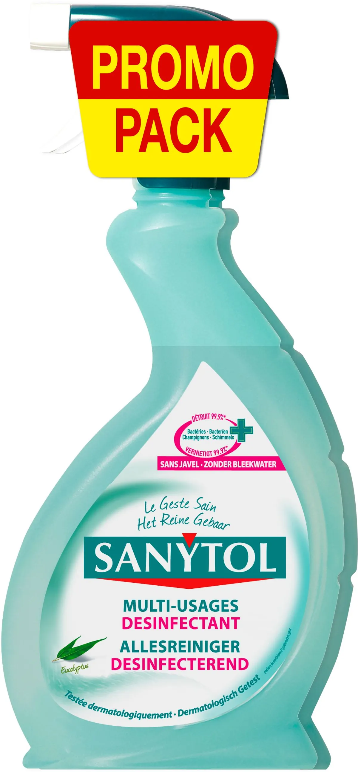 Sanytol Spray Désinfectant Multi-Usages Duopack 500ml (1+1 gratuit)