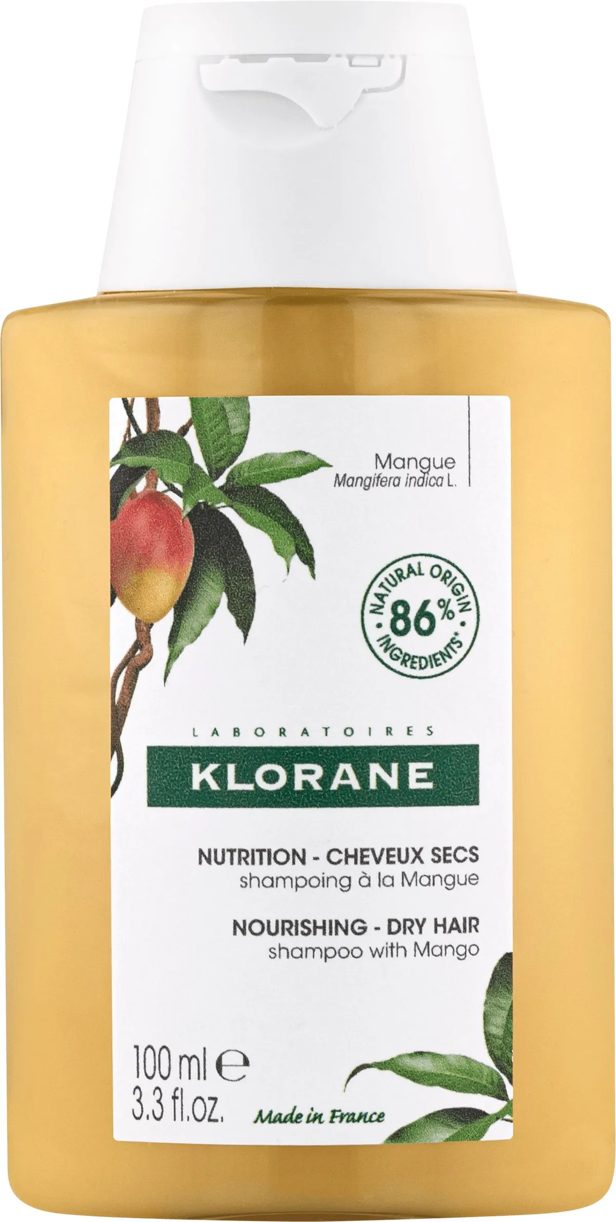 Klorane Mango Voedende Shampoo Geeft Glans 100Ml