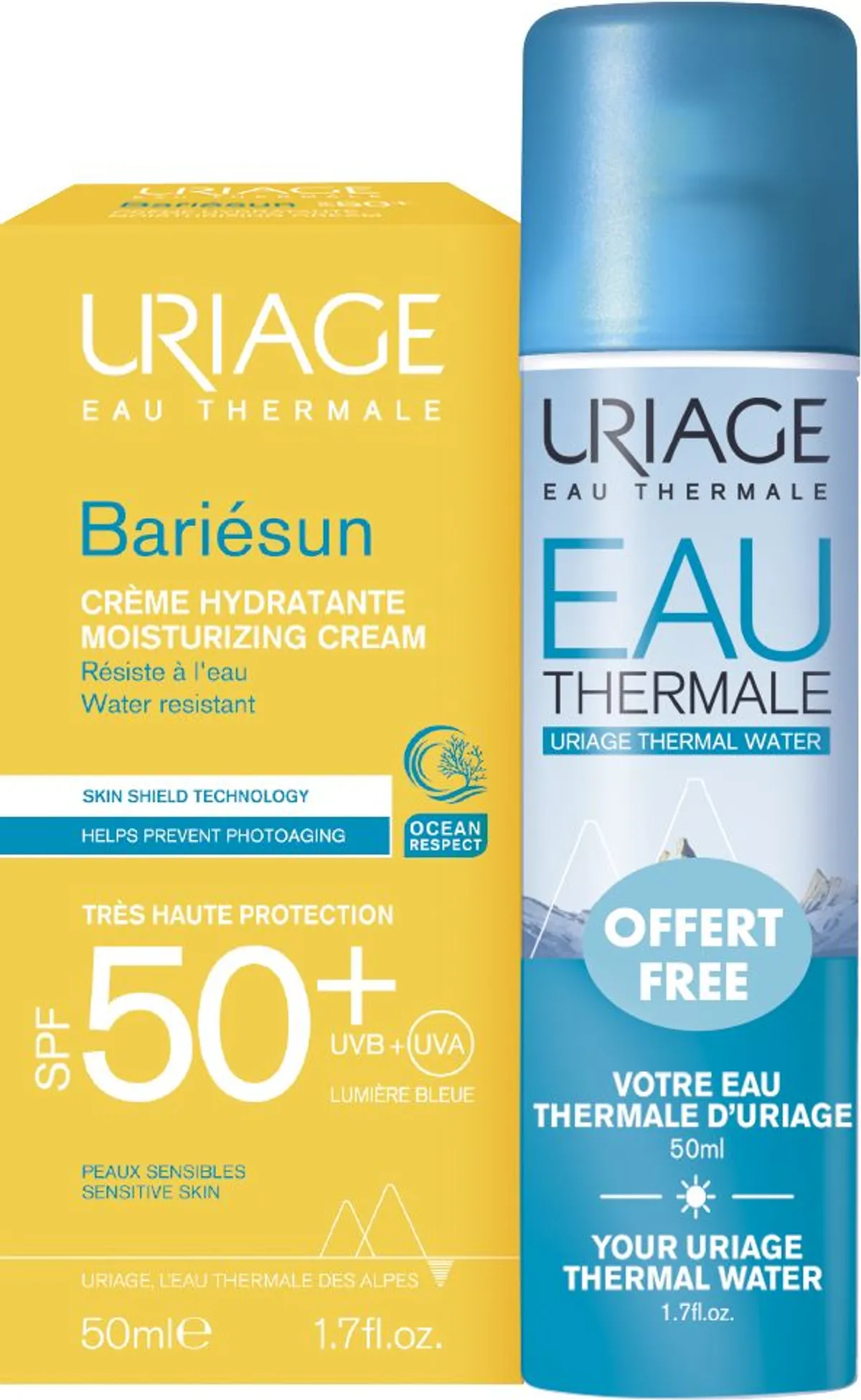Uriage Bariésun Crème SPF 50+ 50 ml + Thermaal Water 50 ml