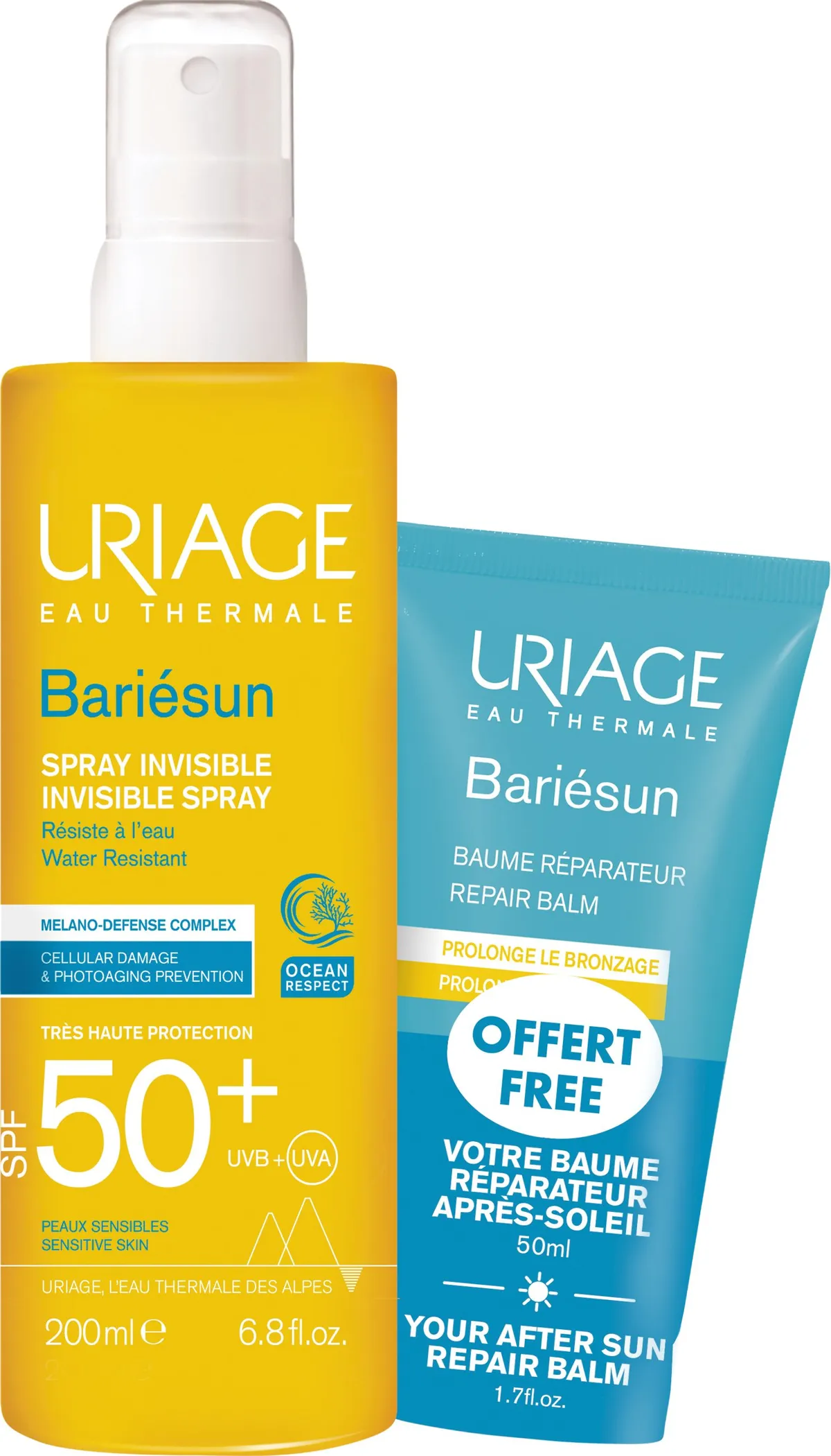 Uriage Bariésun Spray IP50+ 200ml + Baume Réparateur 50ml