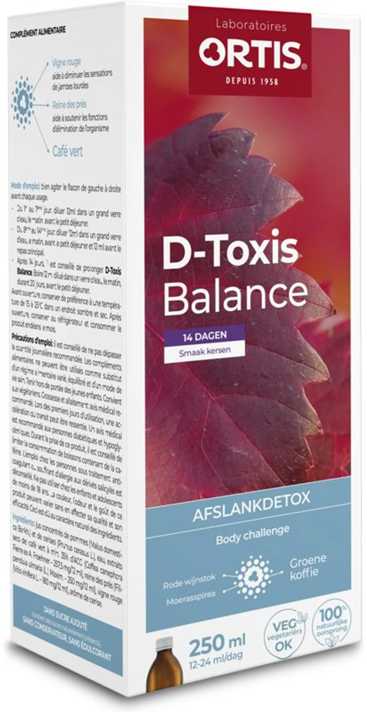 ORTIS D-TOXIS BALANCE KERS 250 ML