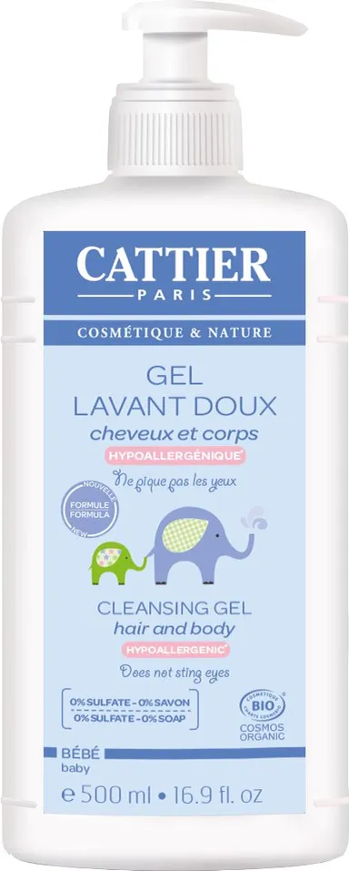 Cattier Soin Bébé Gel Lavant Doux 500ml