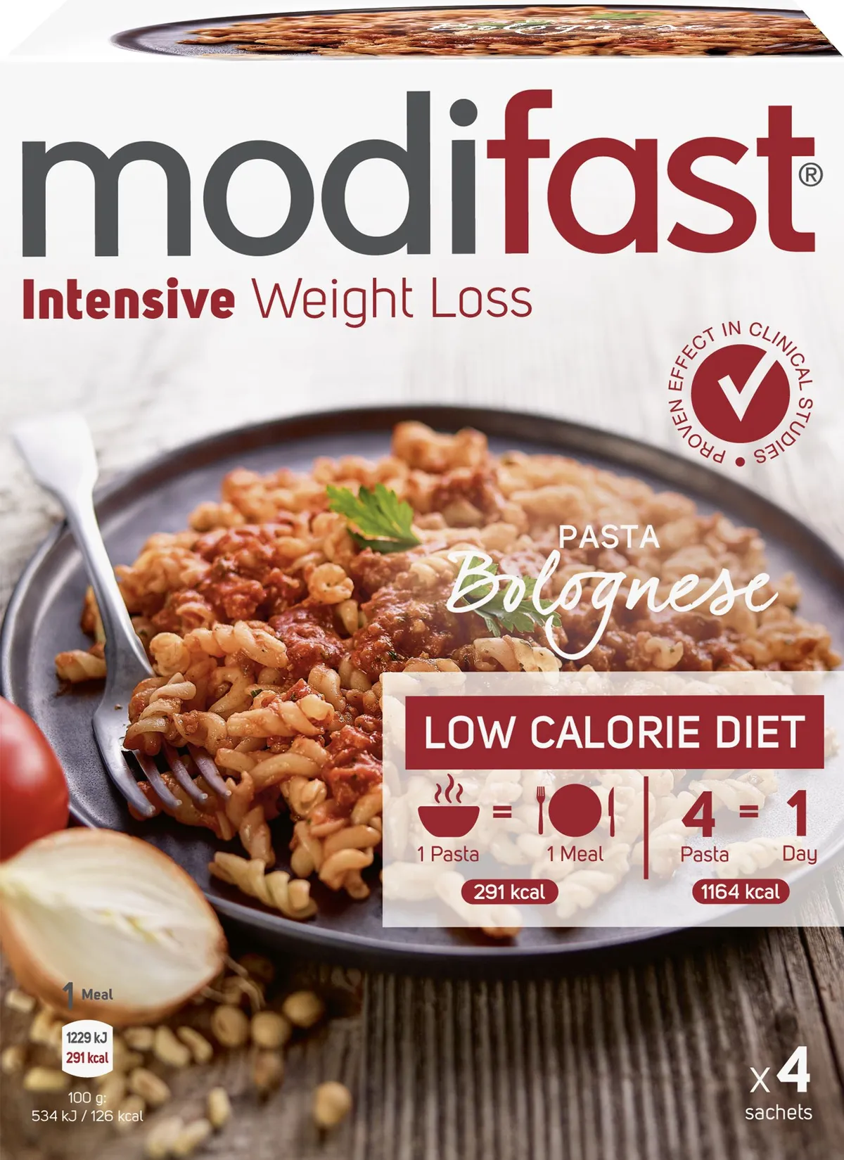 Modifast Intensive LCD Pâtes Bolognaise 4x62g
