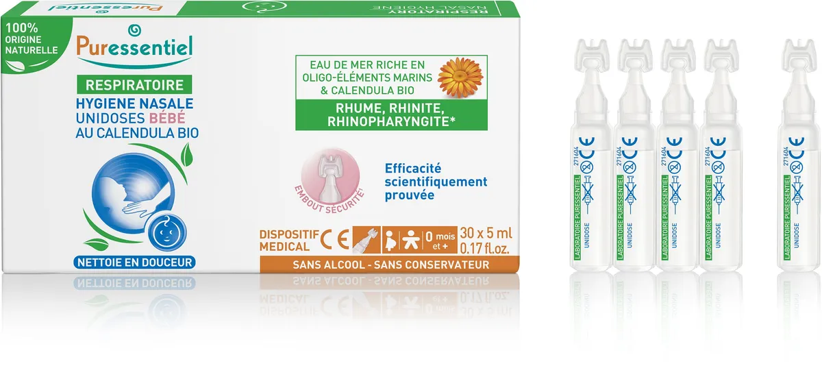 Puressentiel Respiratoire Hygiène Nasale Bébé Unidose 30x5ml