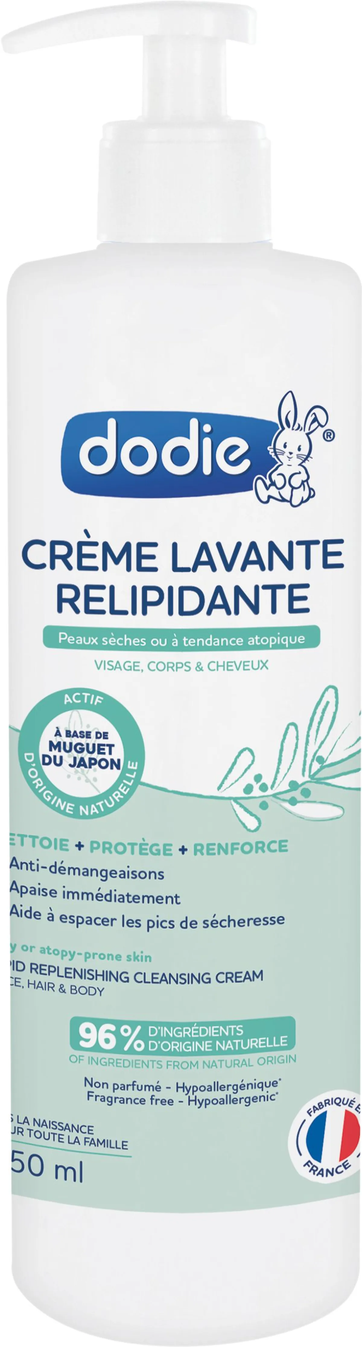 Dodie Crème Lavante Peau Atopique 450ml