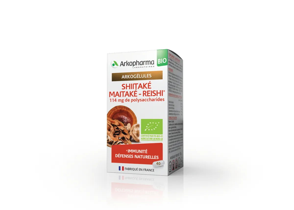 Arkogélules Shiitake Maitake Reishi Bio 40 Gélules