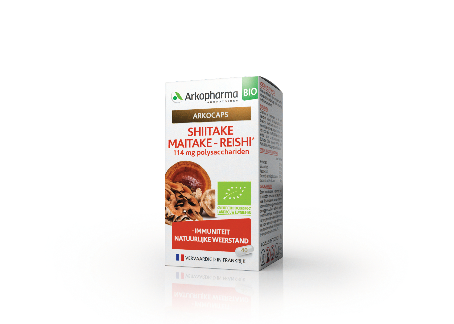Arkogélules Shiitake Maitake Reishi Bio 40 Capsules - Arkopharma