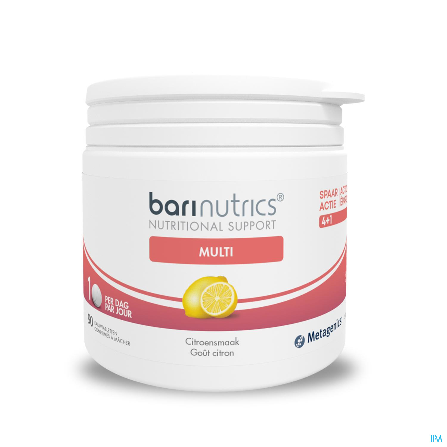 BariNutrics Multi Citroen 90 Kauwtabletten