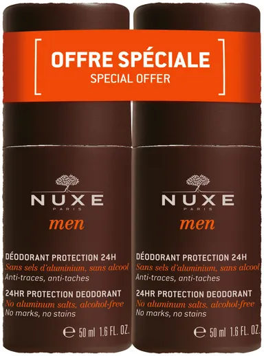 Nuxe Men Deo Bescherming 24u Roll-on 2x 50 ml