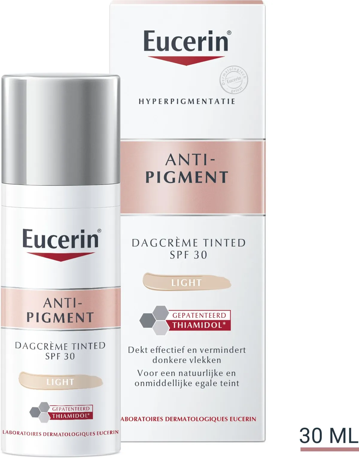 Eucerin Anti-Pigment Dagcrème Tinted SPF 30 Getint Light Hyperpigmentatie met pomp 50ml