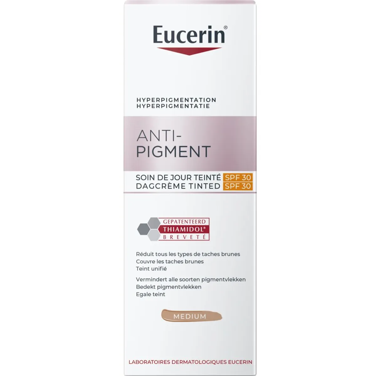 Eucerin Anti-Pigment Soin de Jour Teinté SPF 30 Medium Hyperpigmentation avec pompe 50ml