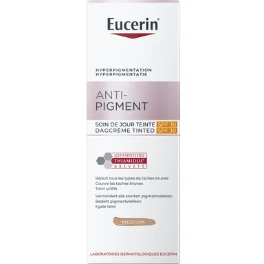 Eucerin Anti-Pigment Dagcrème Tinted SPF 30 Getint Medium Hyperpigmentatie met pomp 50ml