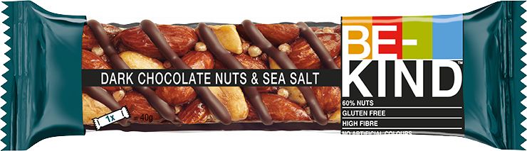 BE KIND Dark Chocolate Nuts & Sea Salt 50gr - BE-KIND