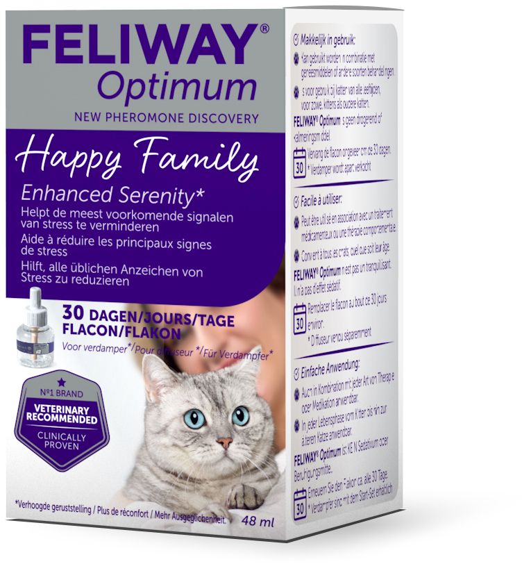 Feliway Optimum Refill Chat 30 Jours 48ml | Parapharmacie en ligne ...