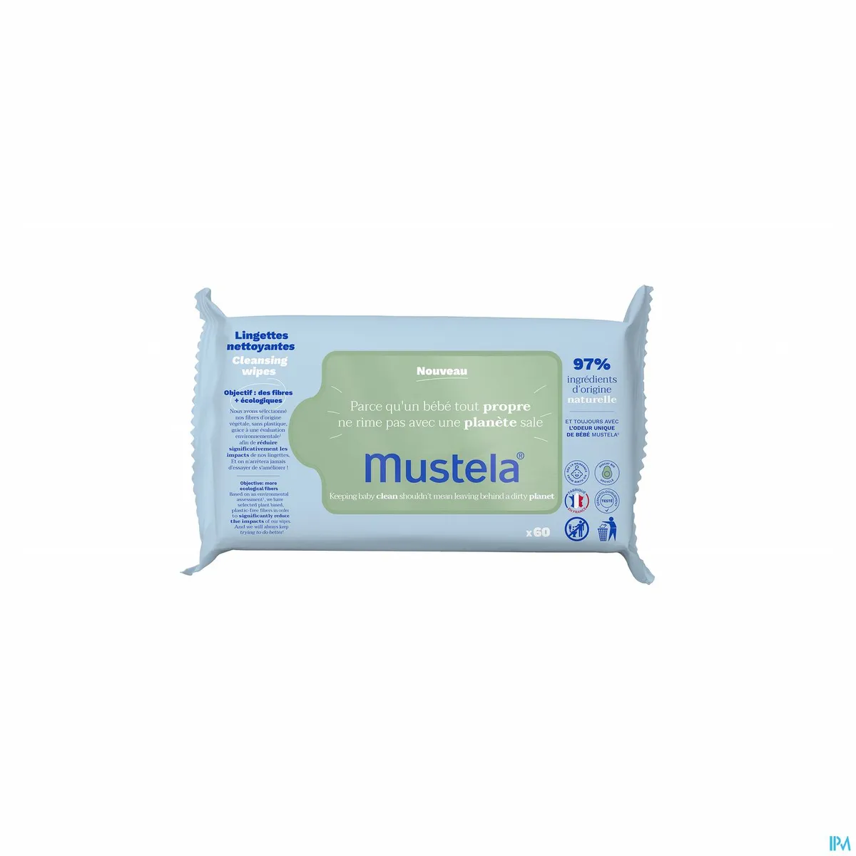 Mustela Lingettes Nettoyantes 60