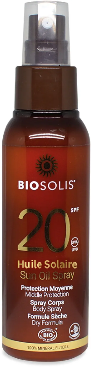 Biosolis Spray Huile Solaire Ip20 100ml Nouvelle Formule