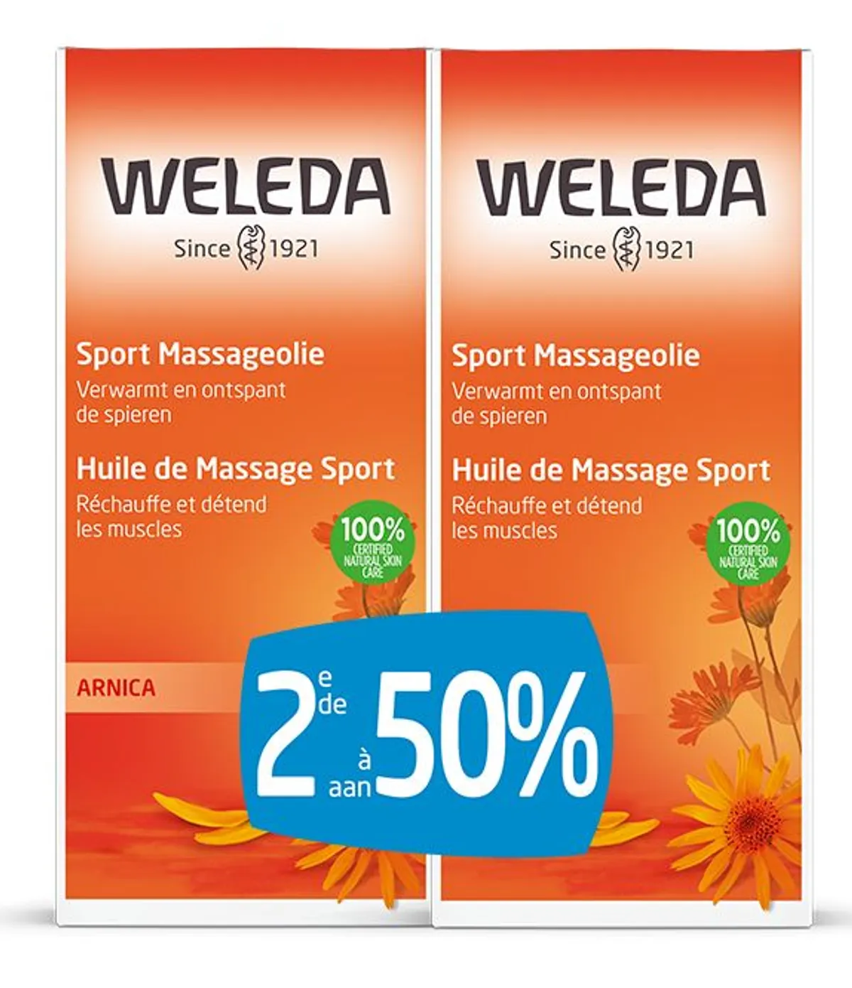 Weleda Massageolie met Arnica 2x100 ml