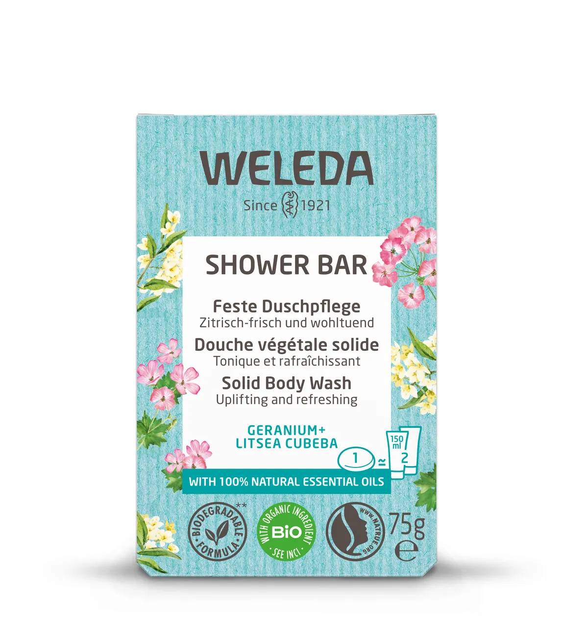 Weleda Shower Bar Geranium Litsea Cubeba 75 g