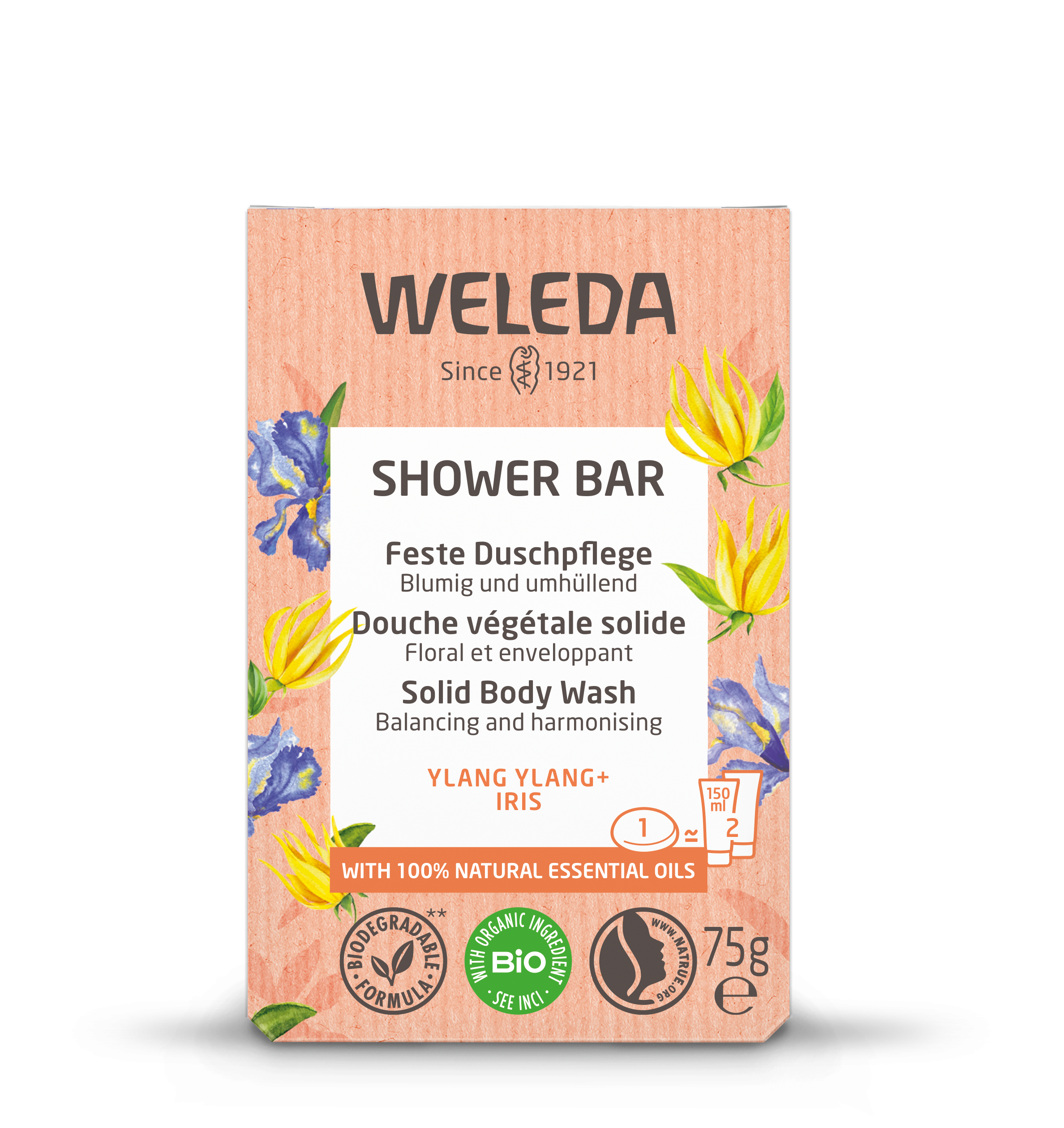 Weleda Shower Bar Lavendel Vetiverolie 75 g - Weleda