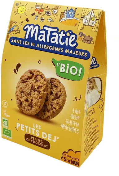 Matatie Ontbijt Chocoladestukjes 5 x 2 koekjes