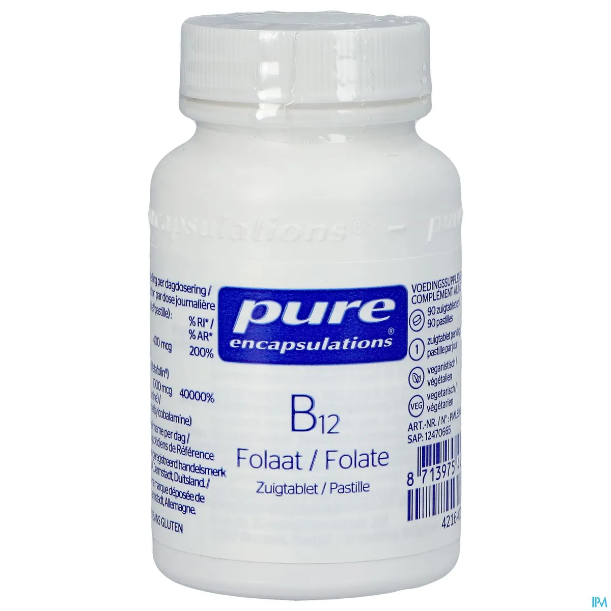 Pure Encapsulations B12 Folate 90 pastilles