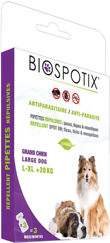 Biogance Biospotix Chien Pipettes Antiparasitaires L-XL 3x5ml