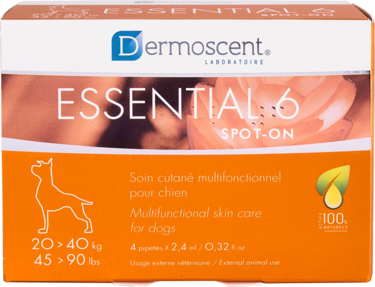 Essential 6 Spot-on Hond 20-40kg 4 Pipetten x2,4ml