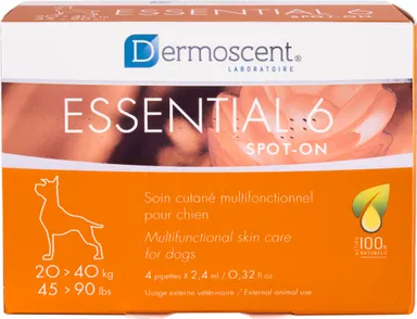 Essential 6 Spot-on Hond 20-40kg 4 Pipetten x2,4ml