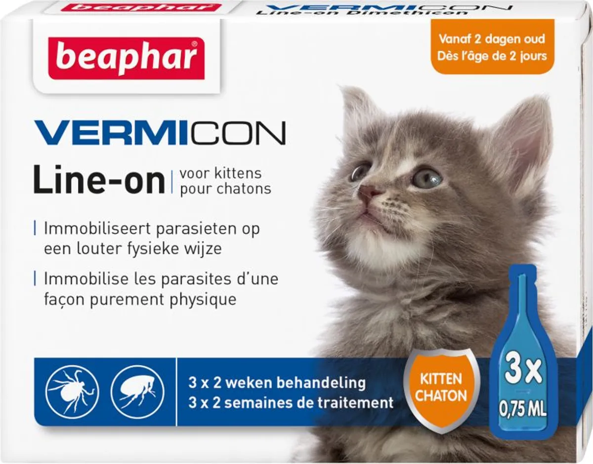 Beaphar Vermicon Line-on Kitten 3 x 0,75 ml