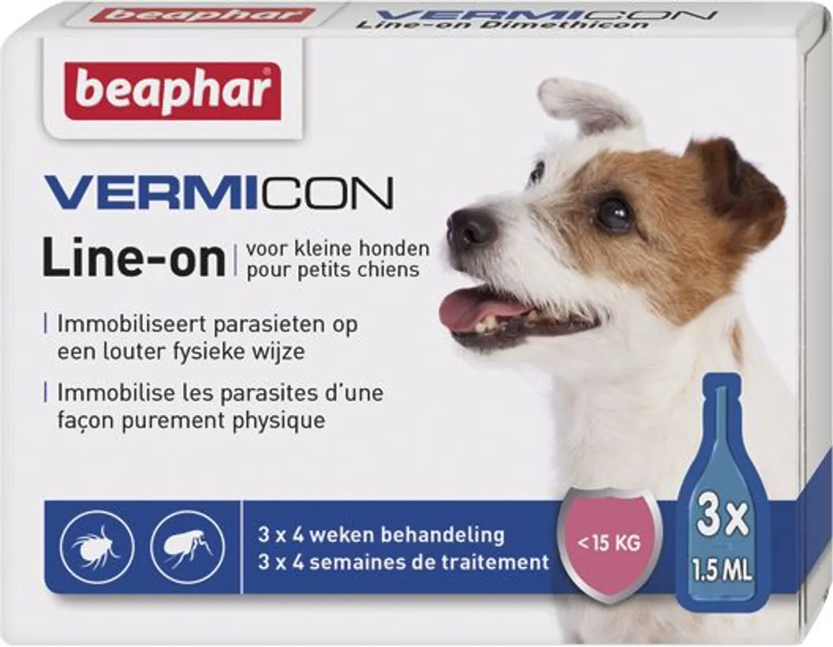 Beaphar Vermicon Line-on Petit Chien 3x1,5ml