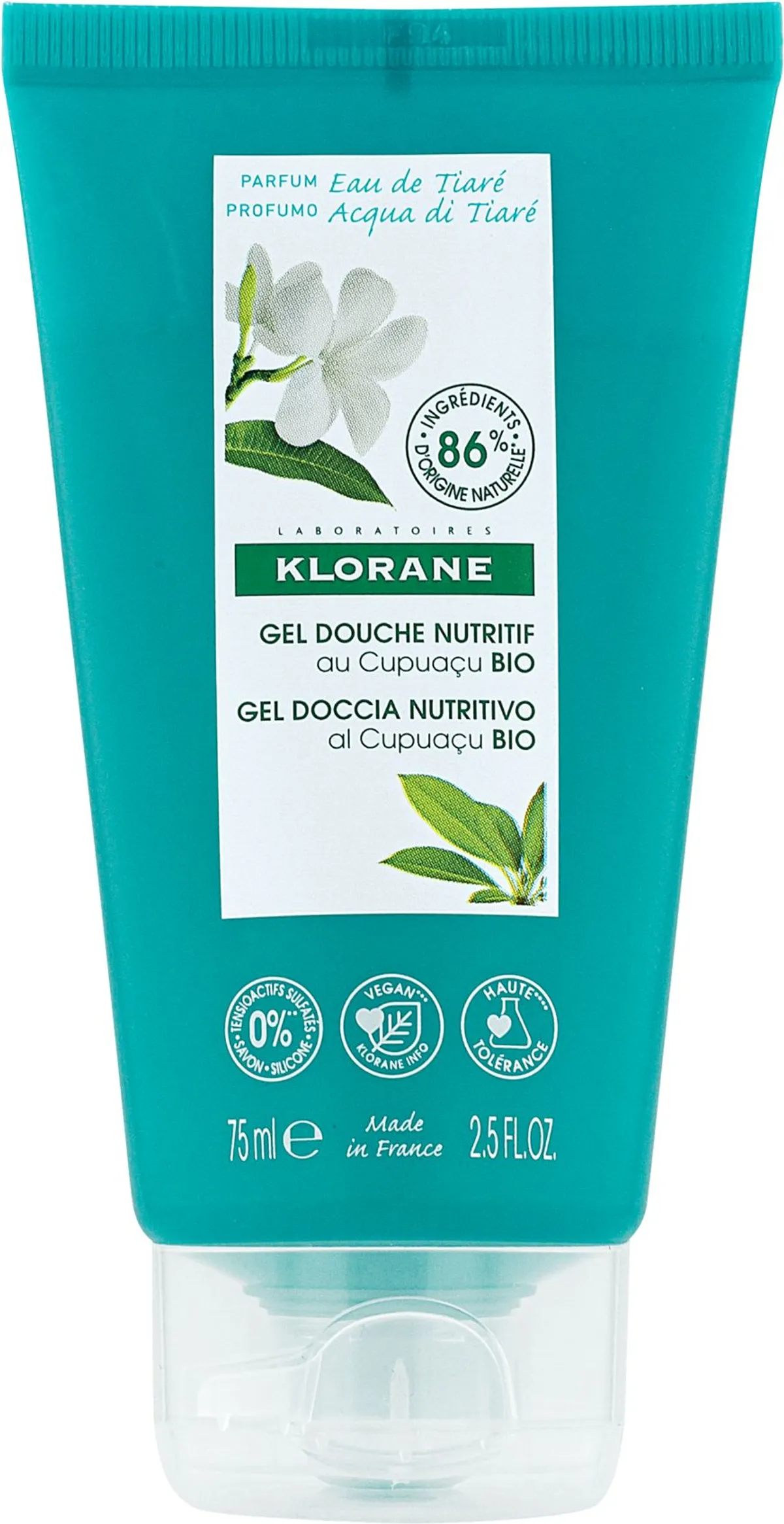 Klorane Gel Douche Eau de Tiaré 75ml