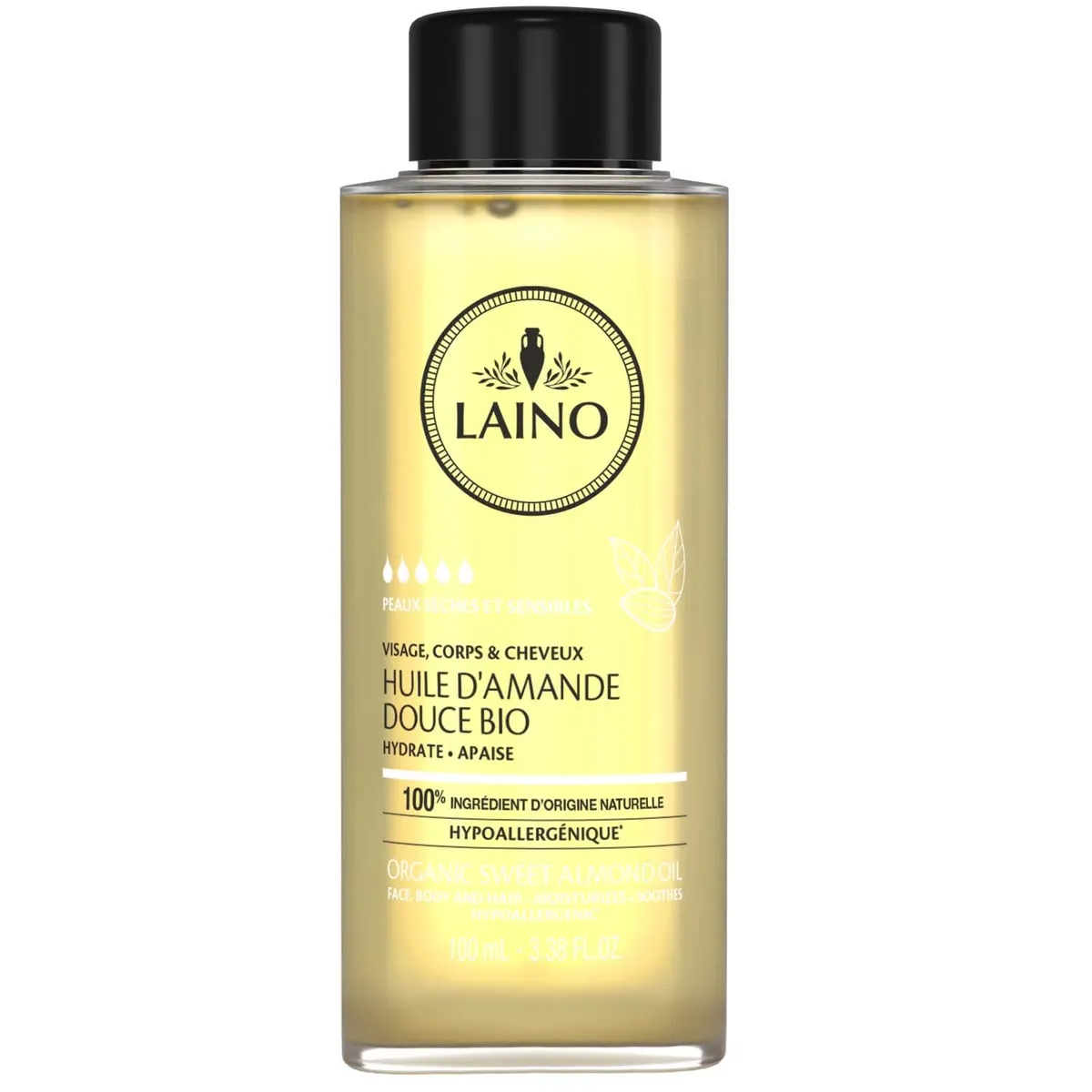 Laino Huile amande Douce Bio Flacon 100ml