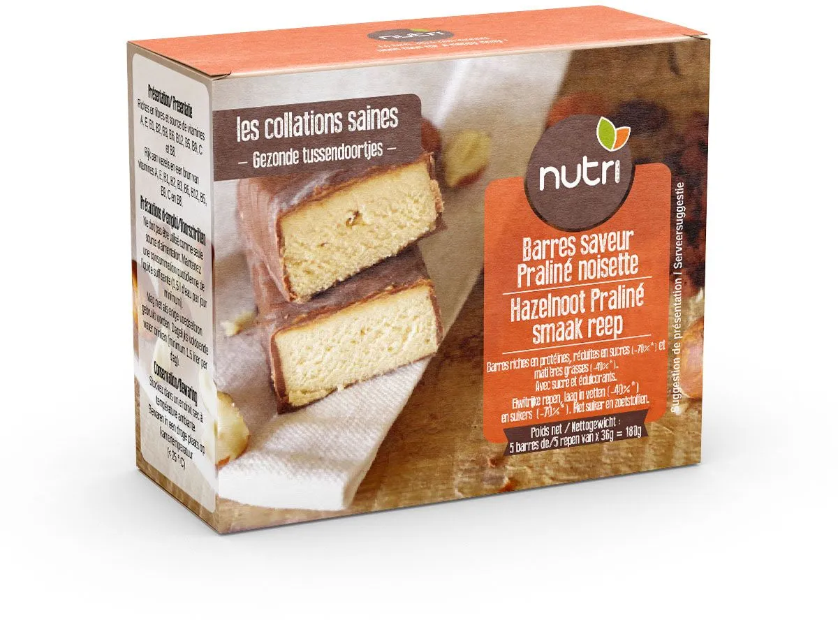 Nutricor Barres Praliné Noisette 5X36G