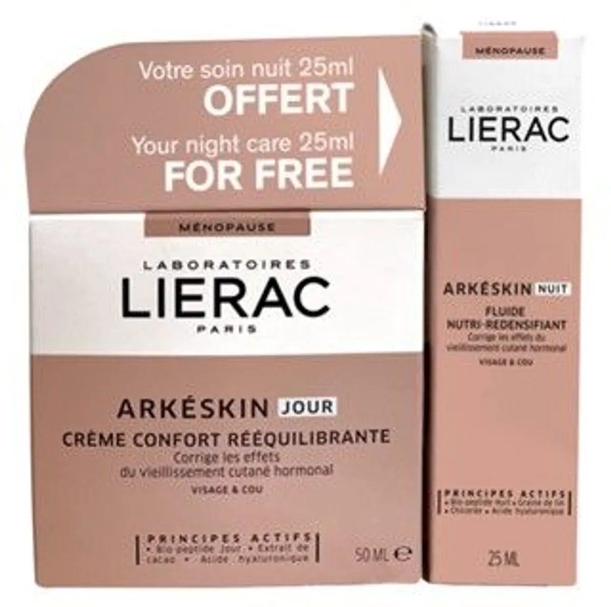 Lierac Kit Arkeskin Dagcrème 50 ml + Nachtcrème 25 ml Gratis