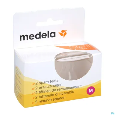 Medela 2 Spenen Silicone Gemiddeld Debiet