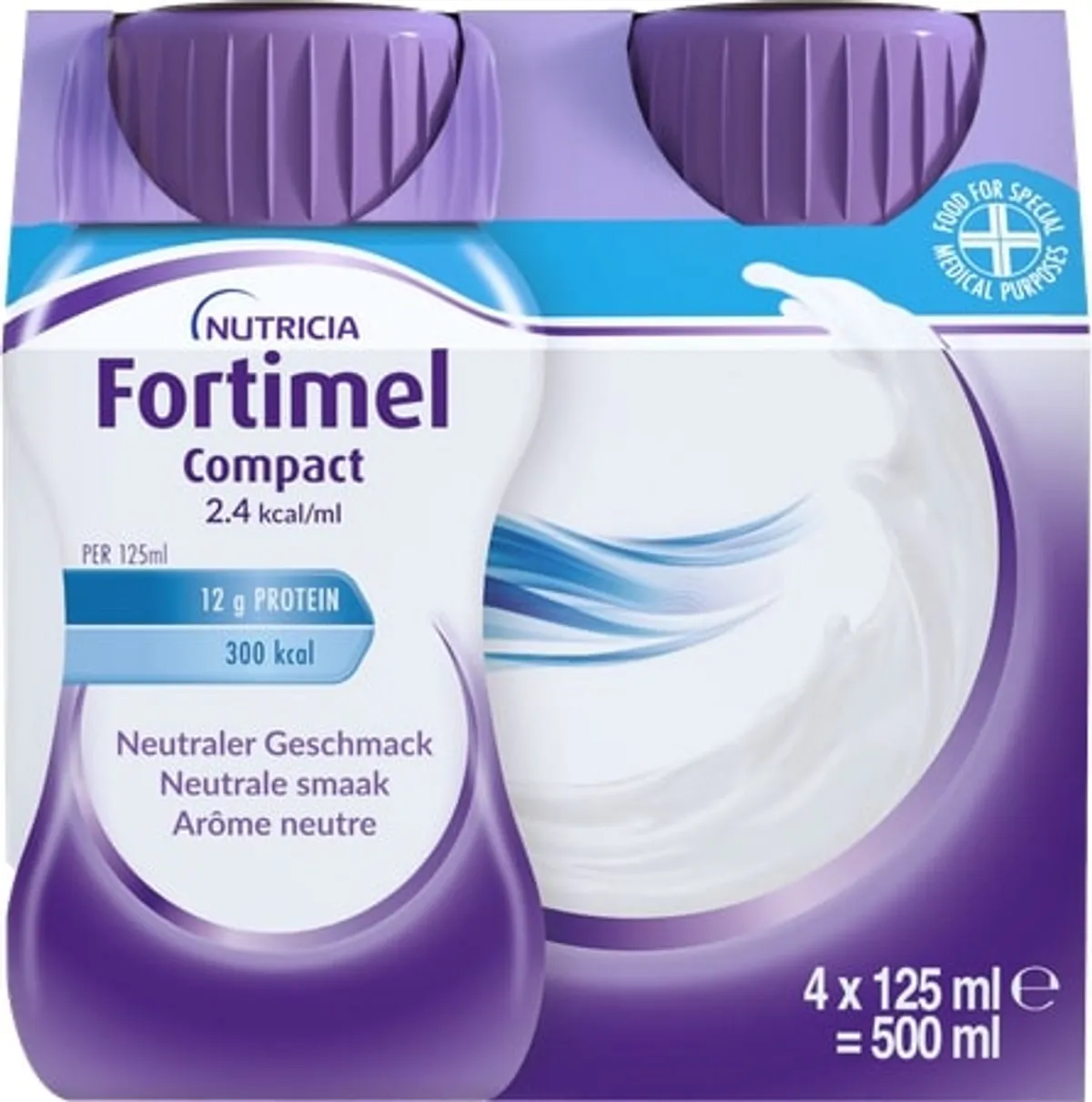 Fortimel Compact 2.4kcal Arôme Neutre Complément Nutritionnel Dénutrition Bouteilles 4x125ml