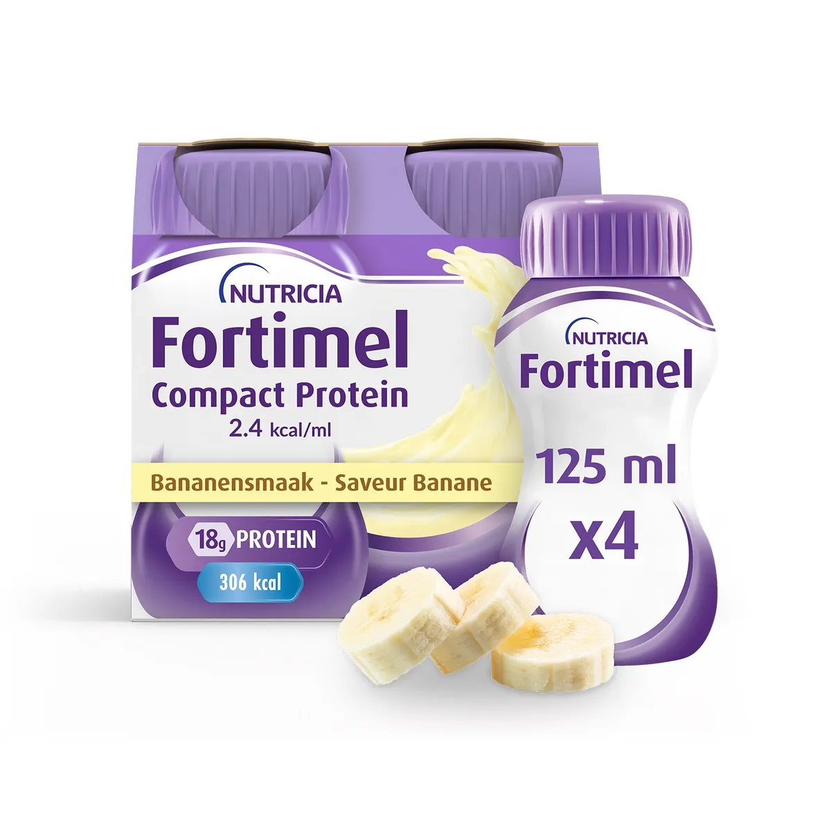 Fortimel Compact Protein 2,4Kcal Banane 4x125ml