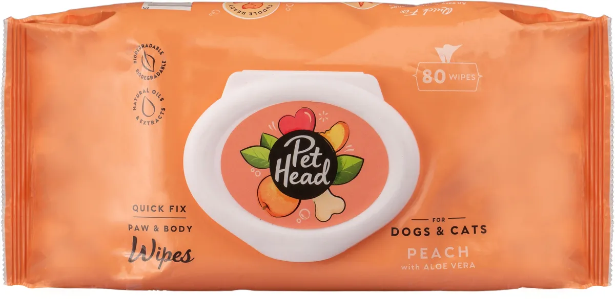 Pet Head Quick Fix 80 Lingettes