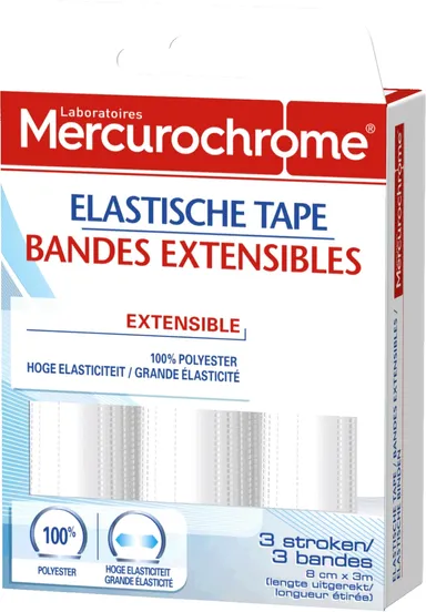 Mercurochrome Bandes Extensibles 3 unités