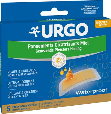 Urgo Wondhelende Pleisters Honing 5 stuks
