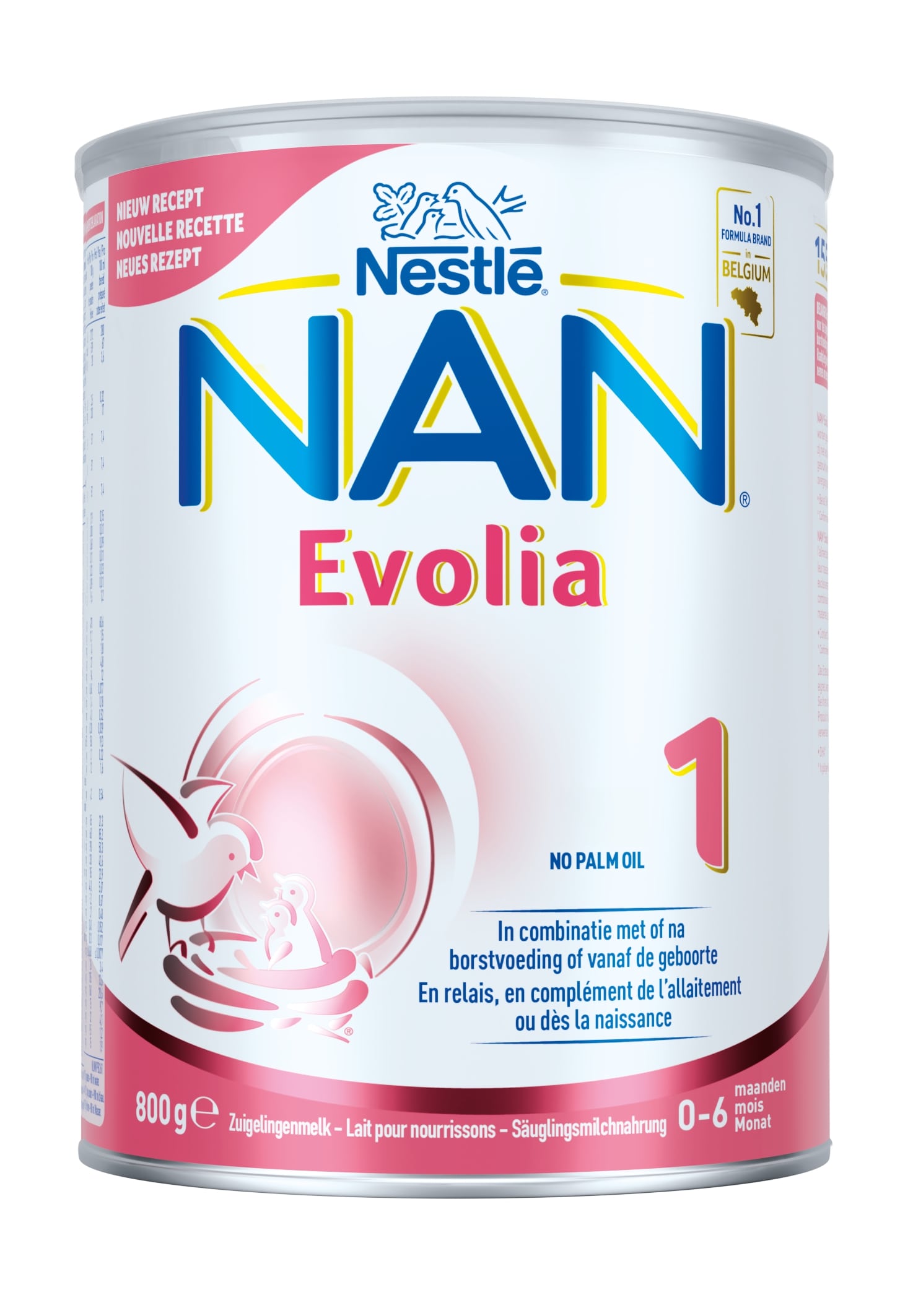 NESTLÉ NAN Evolia 1 Melk voor Zuigelingen 0-6 maanden 800 g - NAN