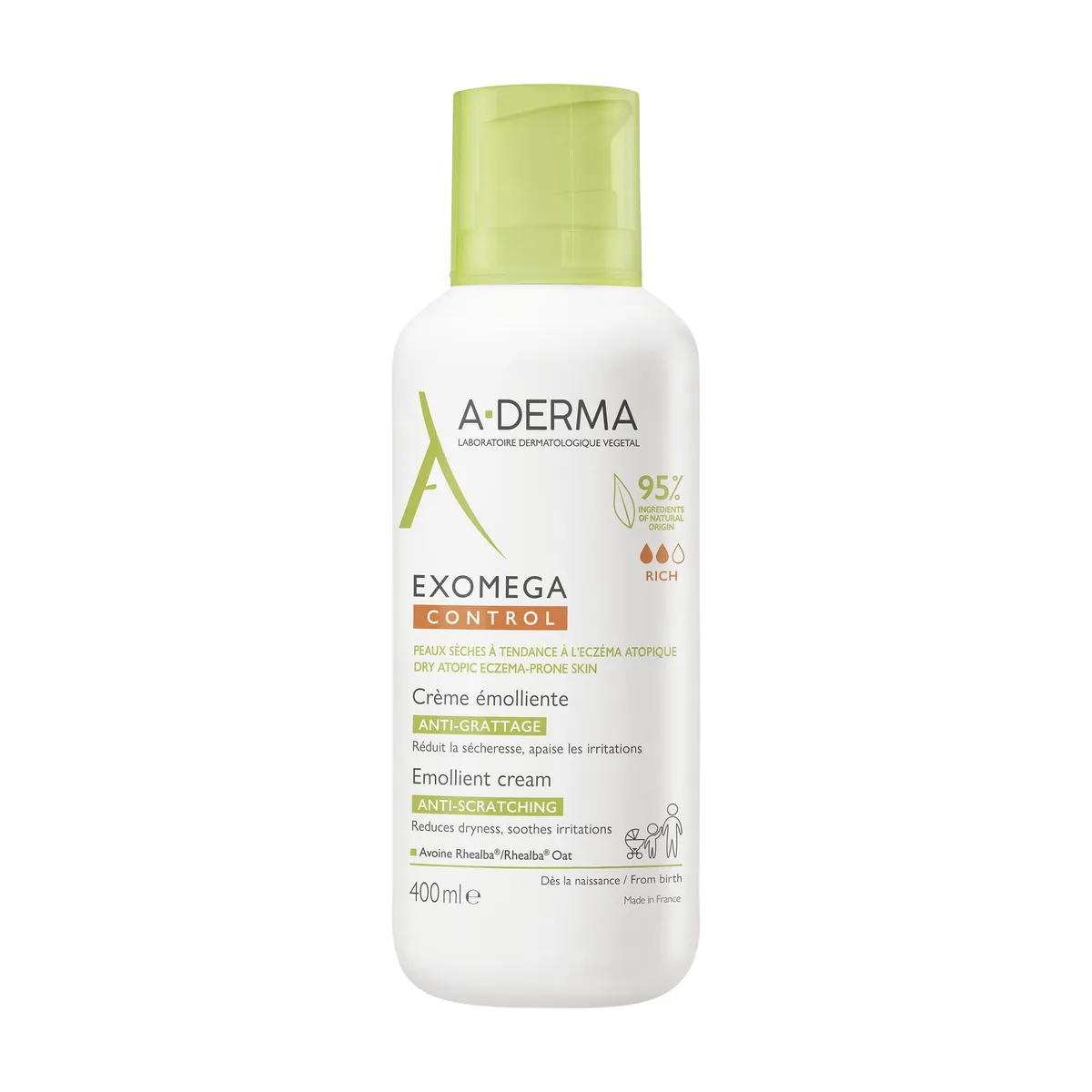 A-Derma Exomega Control Crème Emolliente Anti-Grattage 400Ml