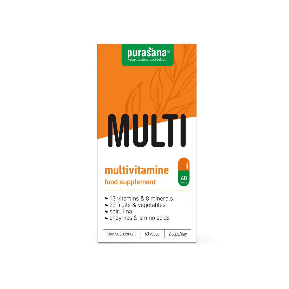 Purasana Multivitamines Vegan Fruit & Veggie 60 Capsules