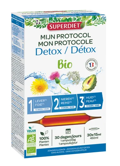 SuperDiet Protocole Detox Bio 30 x 15 ml