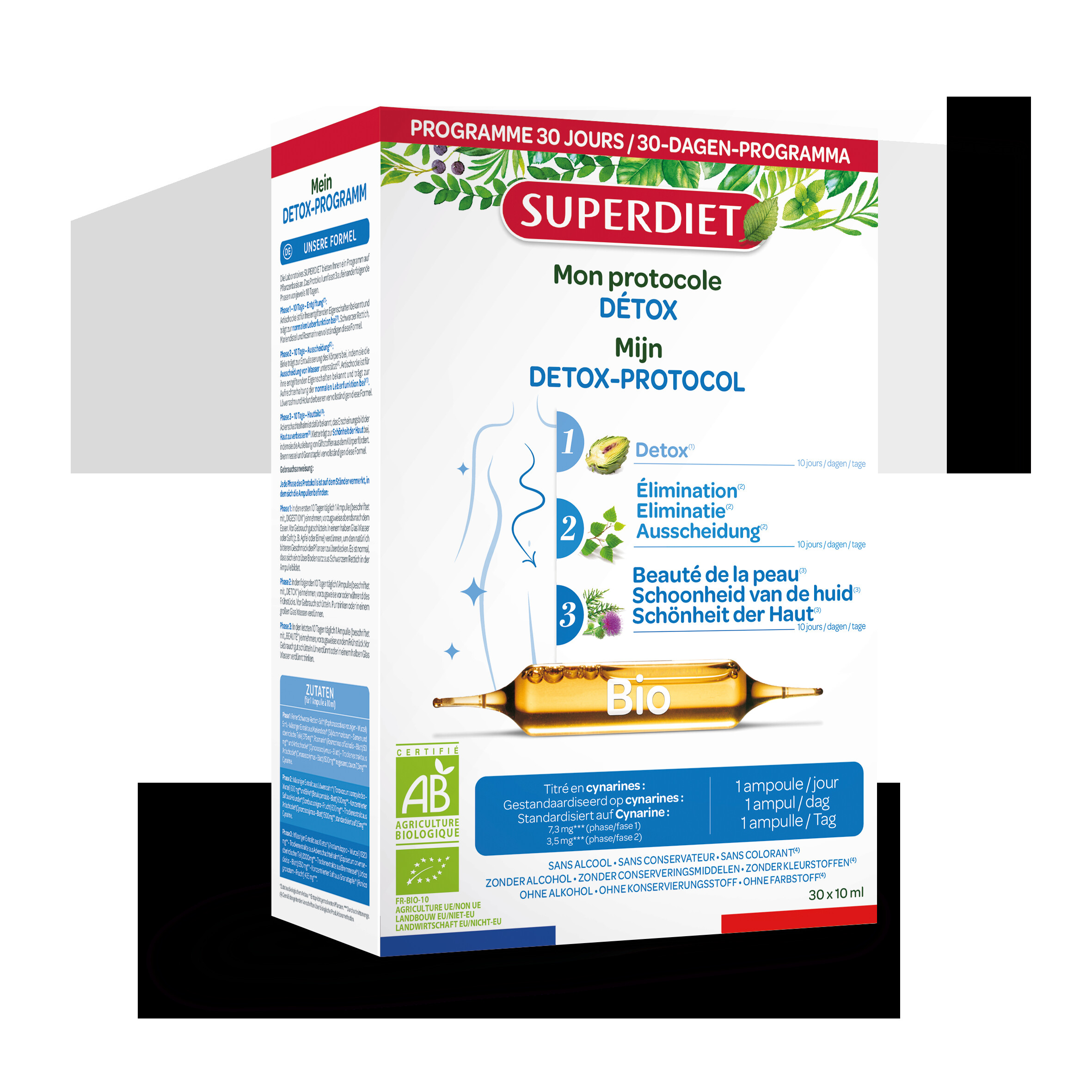 SuperDiet Protocole Detox Bio 30 x 15 ml - Superdiet