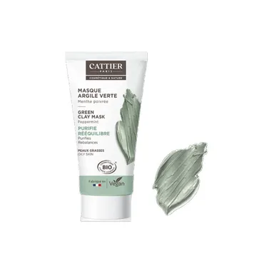 Cattier Gezichtsmasker Groene Klei Mini 30 ml