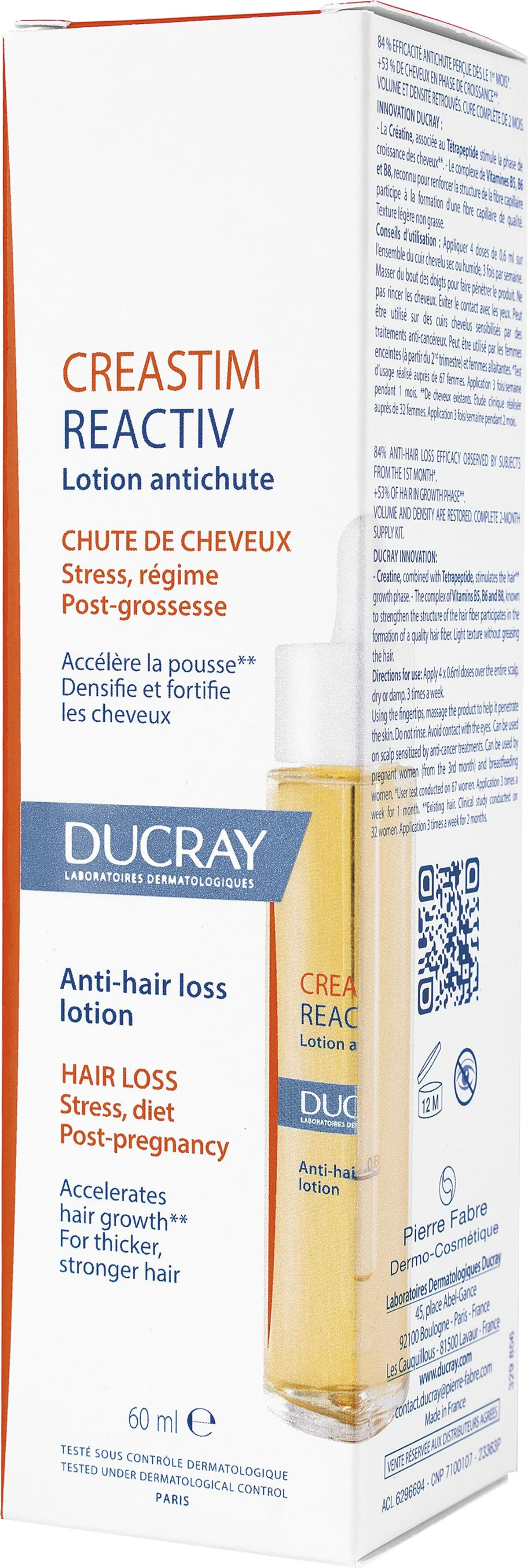 Ducray Creastim Reactiv Lotion Tegen Haaruitval 60Ml
