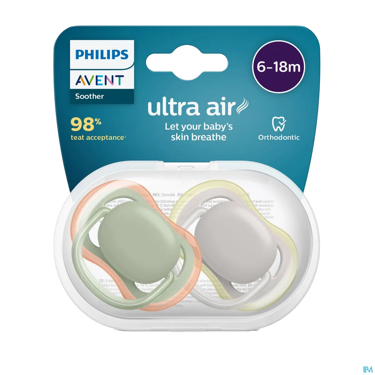 Philips Avent Fopspeen +6 Maanden Ai Grijs Olijf