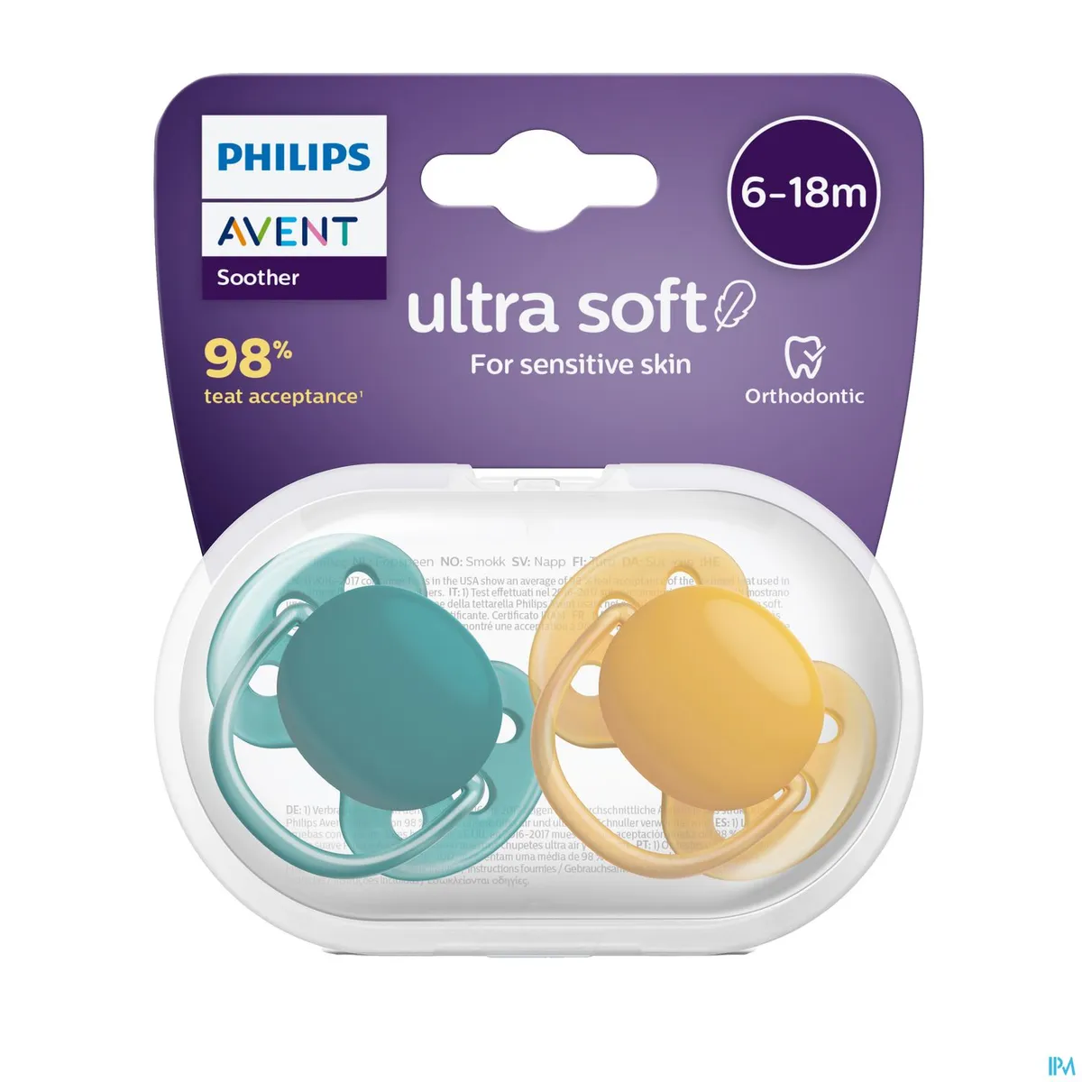 Philips Avent Sucette +6 Mois Air Soft Vert Jaune