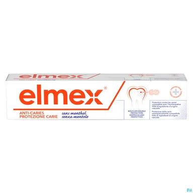 Elmex Dentifrice Sans Menthol 75ml (Nouvelle Formule)